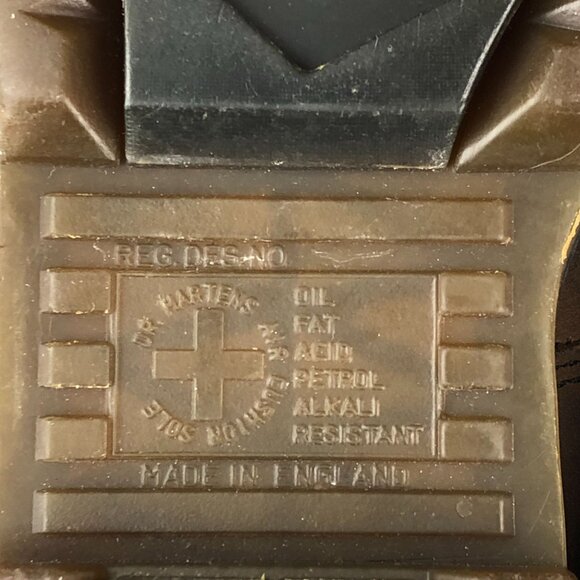 Dr. Martens ENGLAND VTG Mens Size US 8 Brown Leather Industrial Work Shoes 8933 - Picture 12 of 15